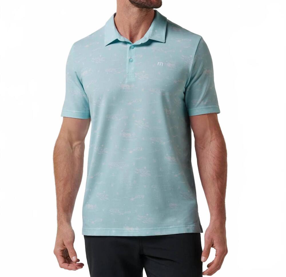 NEW TRAVISMATHEW featherweight city polo in cory blue